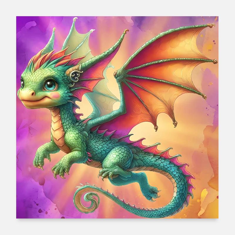 dragon Poster 60 x 60 cm