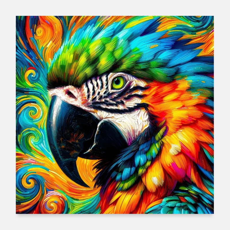 Papagei Poster 60x60 cm