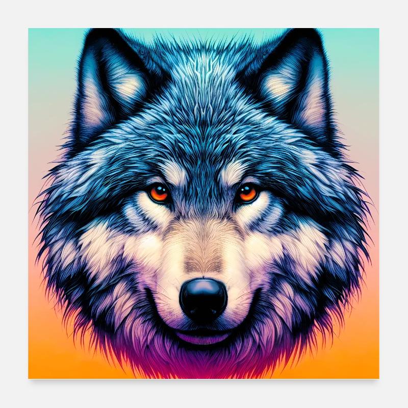 Loup Poster 60 x 60 cm