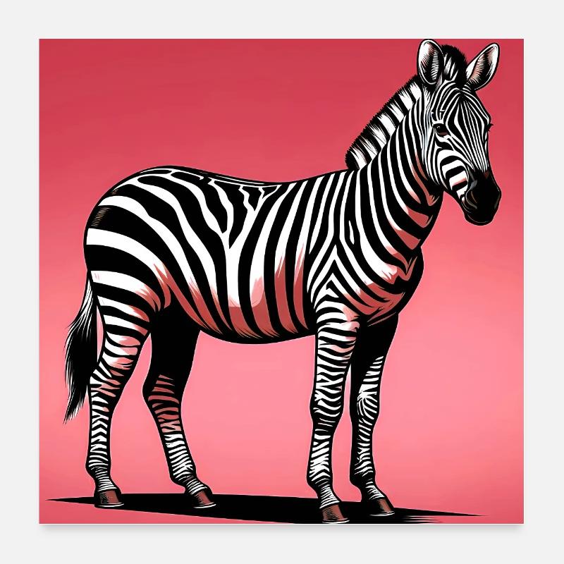 zèbre Poster 60 x 60 cm