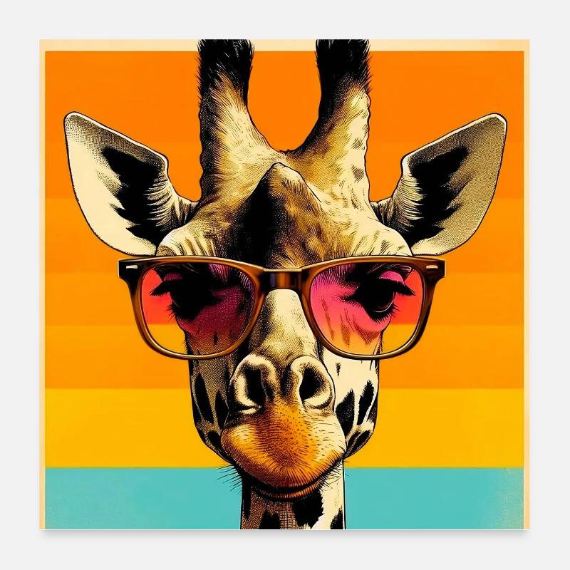 giraffe Poster 24" x 24" (60x60 cm)
