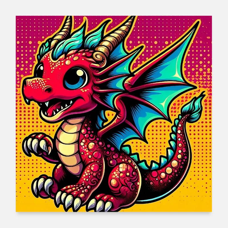 dragon Poster 60 x 60 cm