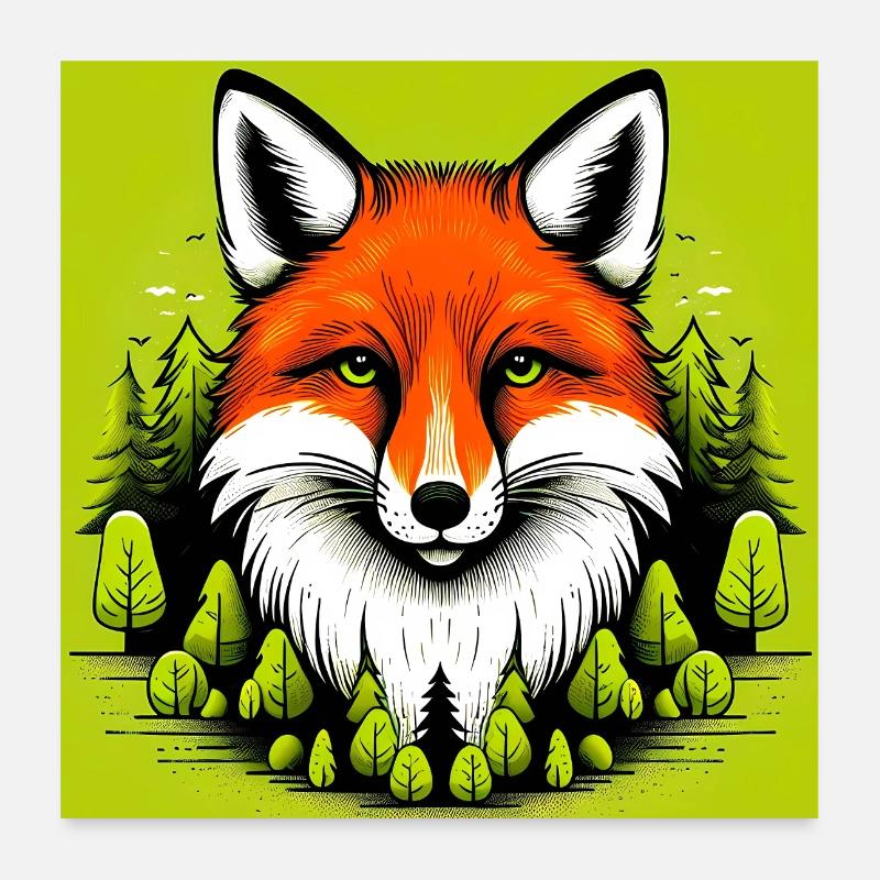 Fuchs Poster 60x60 cm