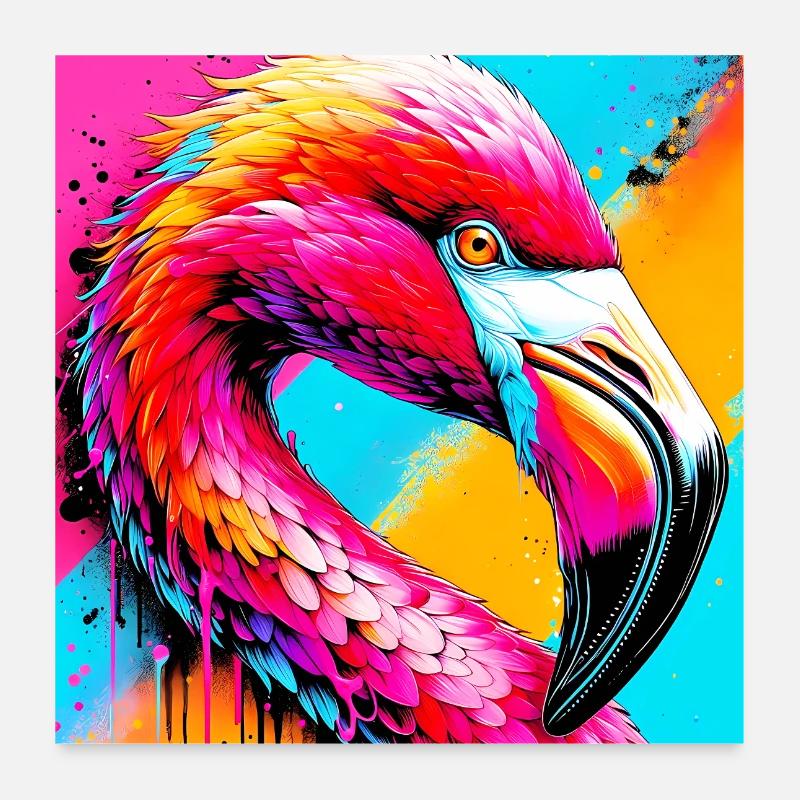 Flamingo Poster 60x60 cm