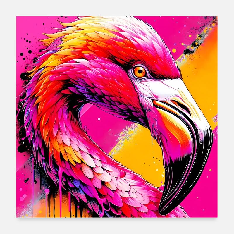 flamingo Poster 24" x 24" (60x60 cm)