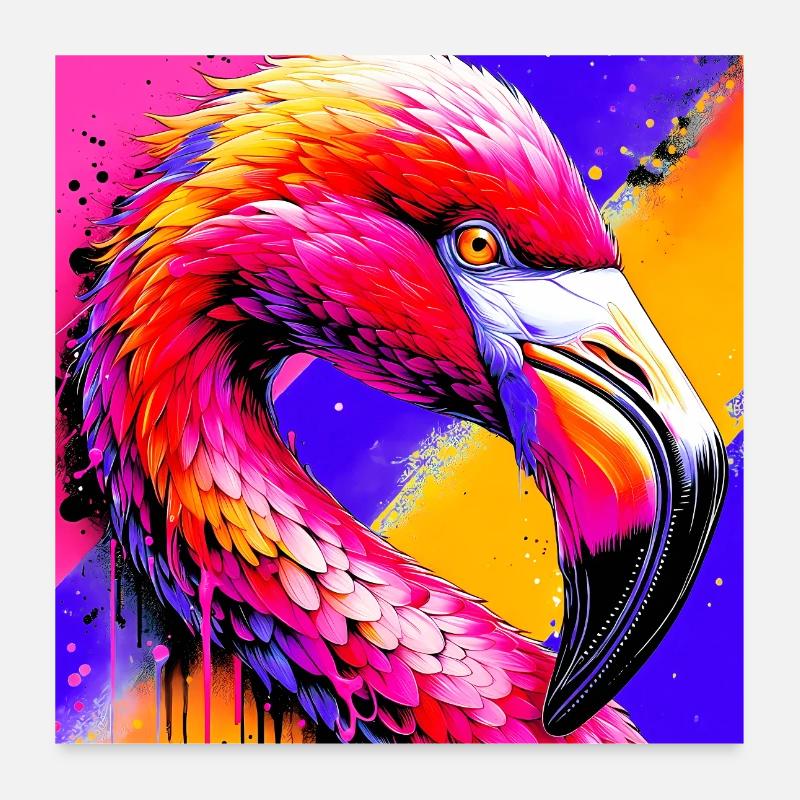 Flamingo Poster 60x60 cm