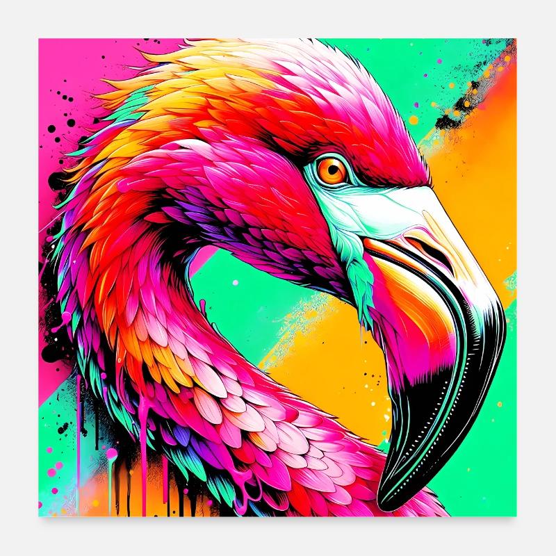 flamingo Poster 24" x 24" (60x60 cm)
