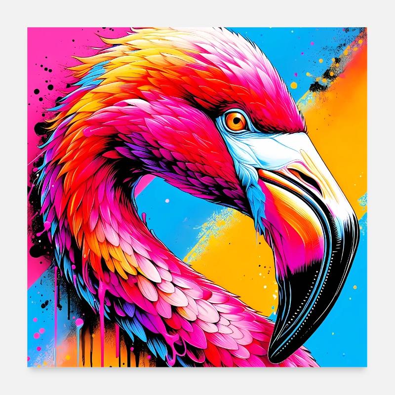 Flamingo Poster 60x60 cm