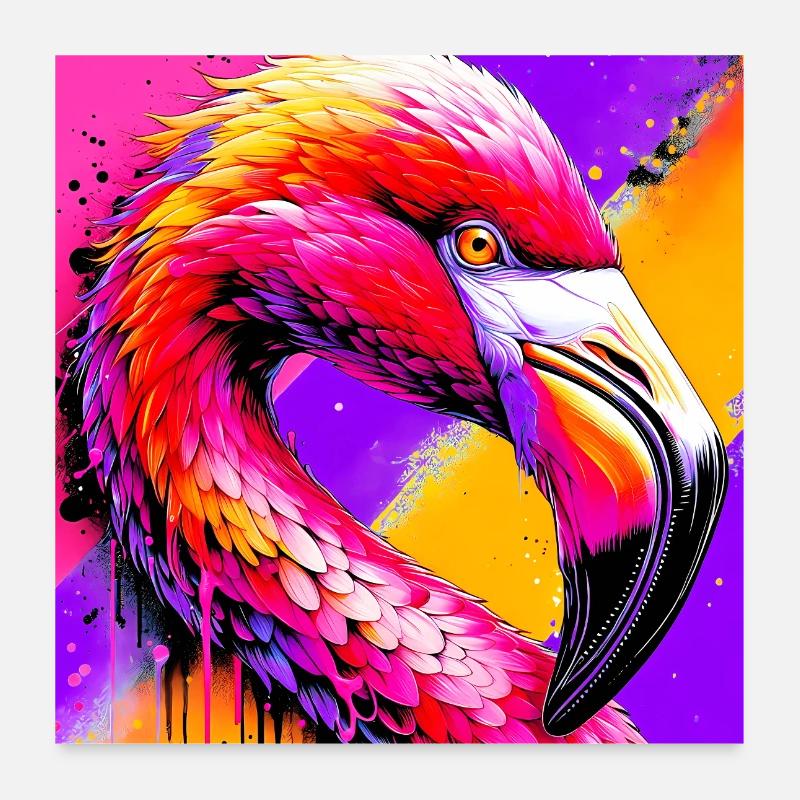 flamingo Poster 24" x 24" (60x60 cm)