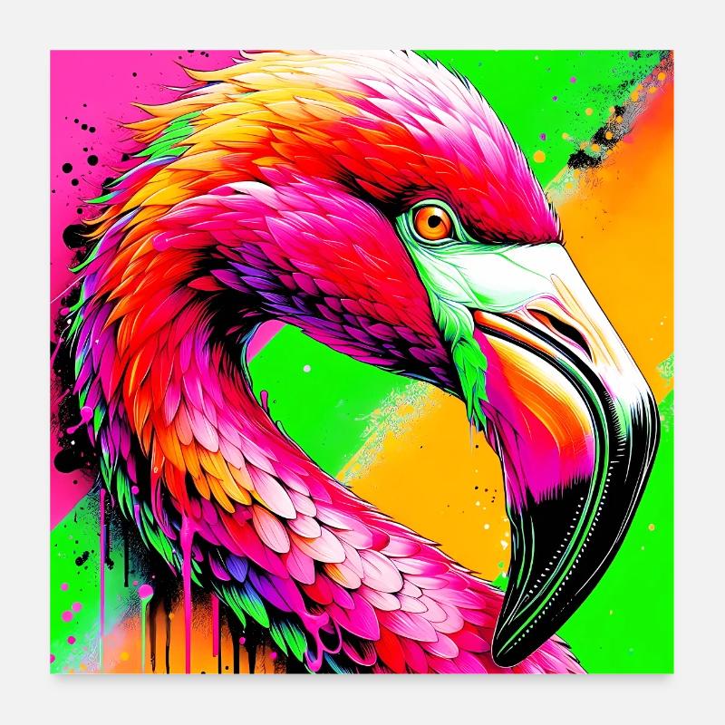 Flamingo Poster 60x60 cm