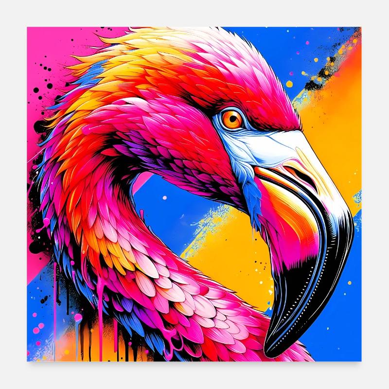 Flamingo Poster 60x60 cm