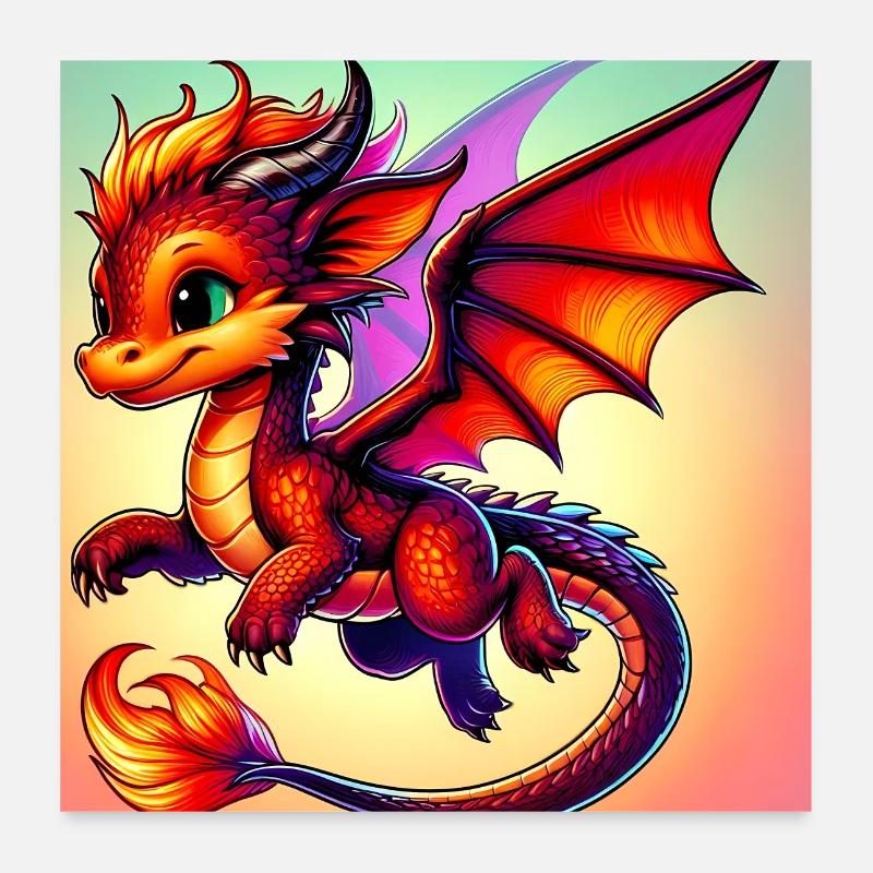 dragon Poster 24" x 24" (60x60 cm)