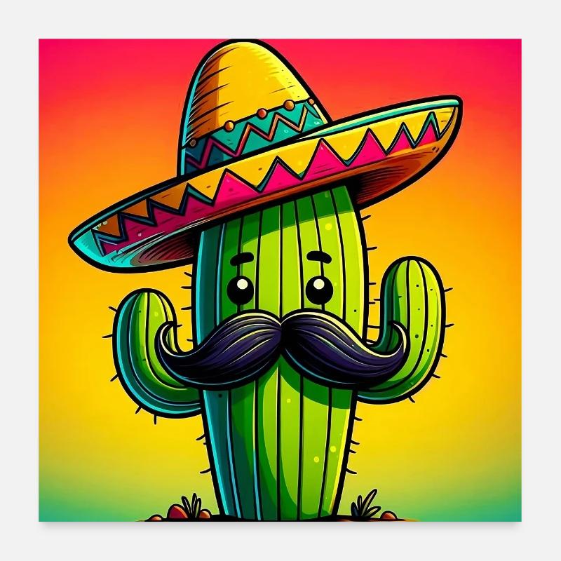 cactus Poster 60 x 60 cm
