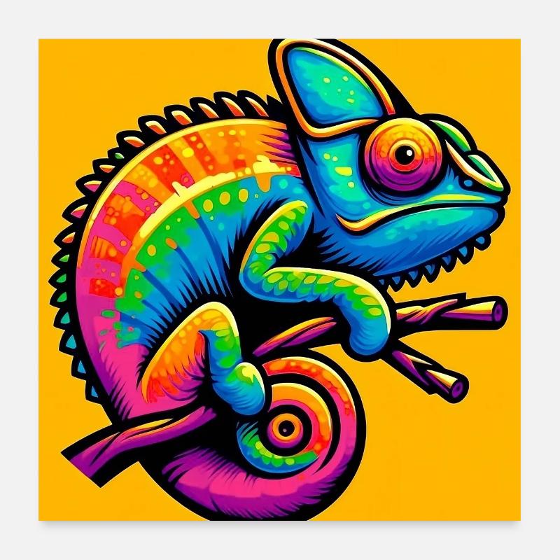 caméléon Poster 60 x 60 cm