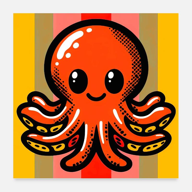 Octopus Poster 24" x 24" (60x60 cm)