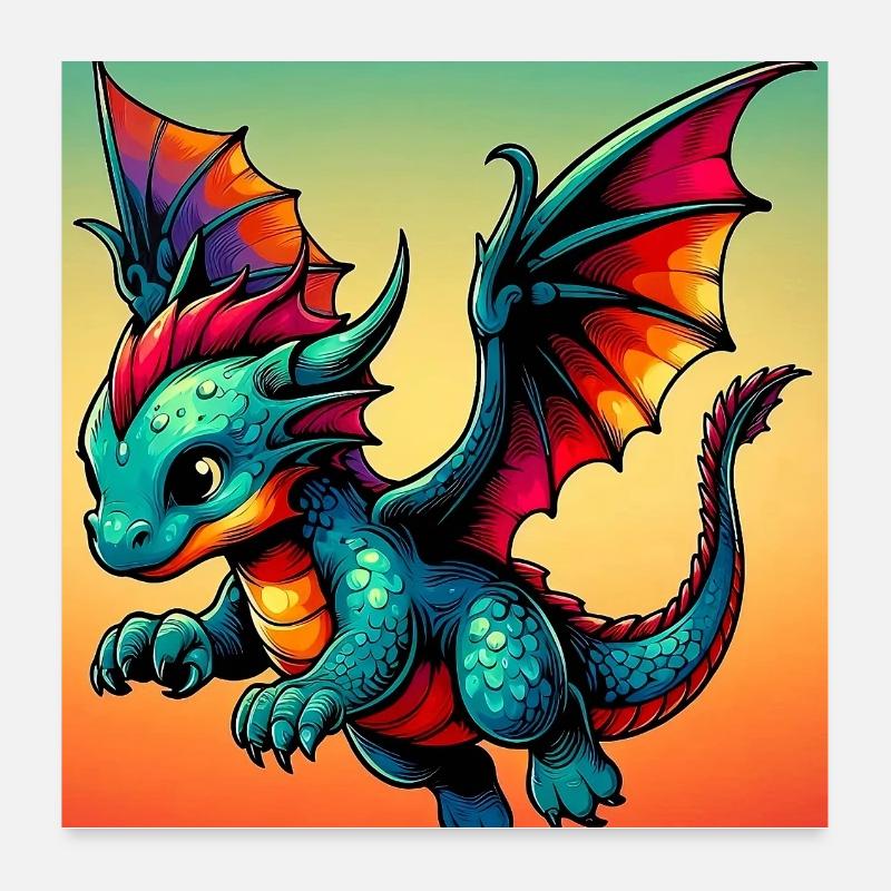 dragon Poster 24" x 24" (60x60 cm)
