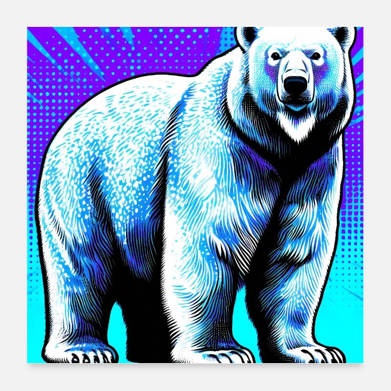 Eisbär Poster 60x60 cm