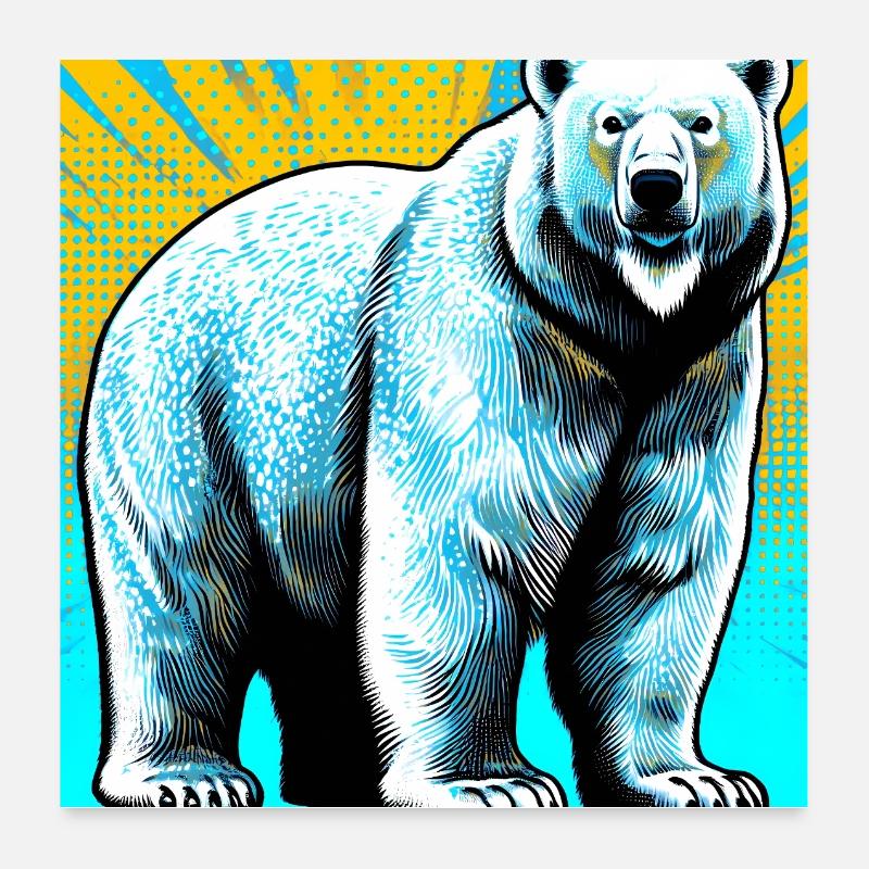 polar bear Poster 24" x 24" (60x60 cm)