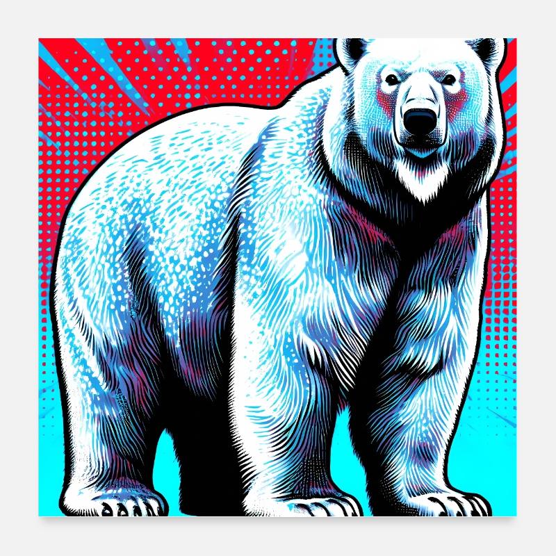 polar bear Poster 24" x 24" (60x60 cm)