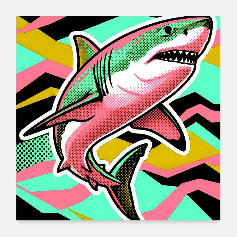 Shark Poster 24" x 24" (60x60 cm)