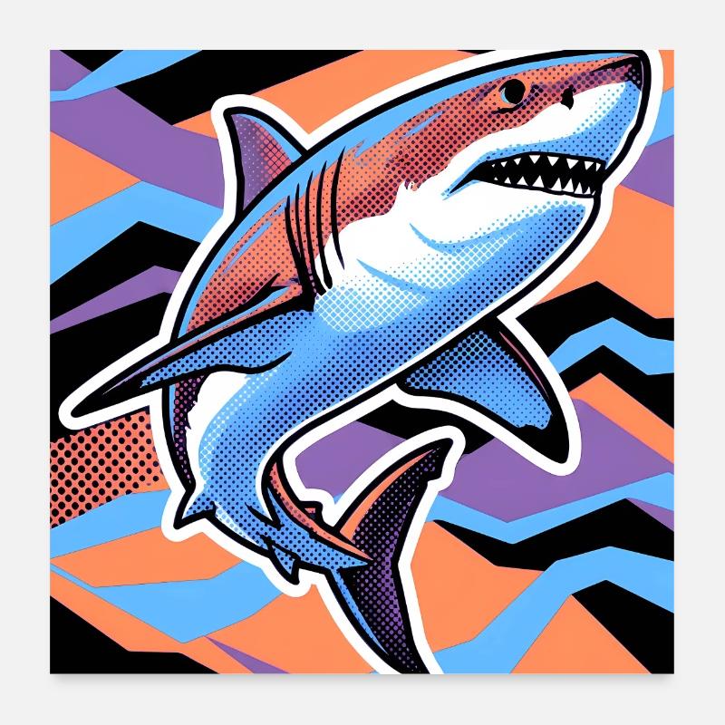 Requin Poster 60 x 60 cm