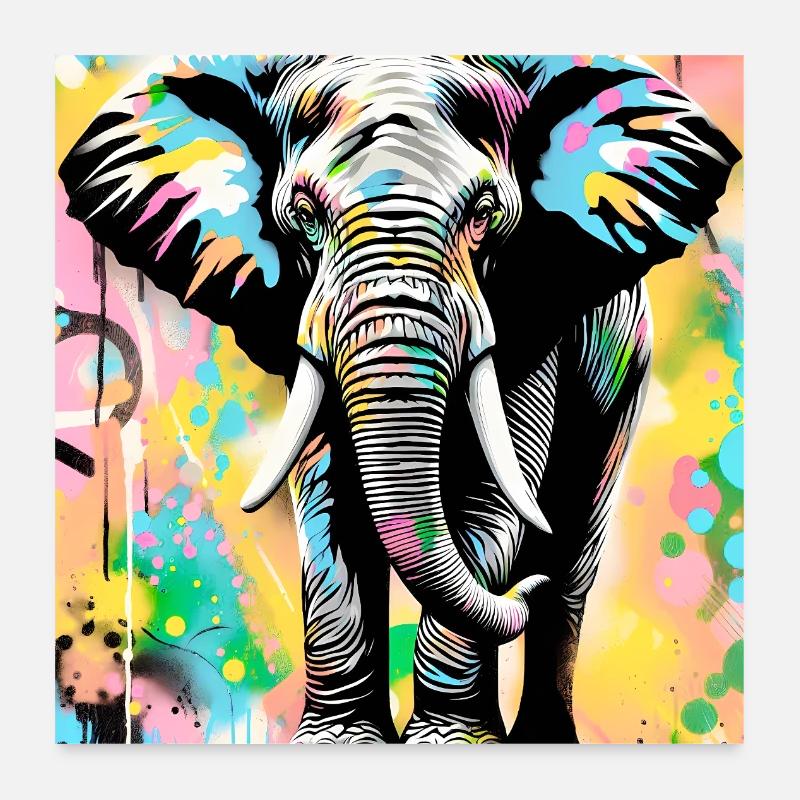 Elefant Poster 60x60 cm