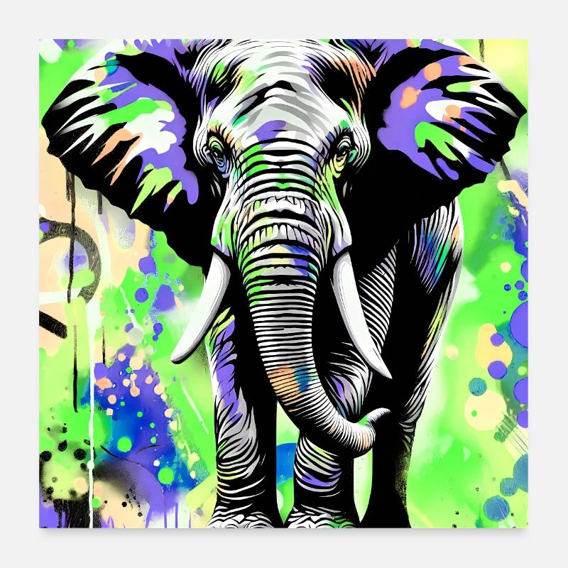 Elefant Poster 60x60 cm