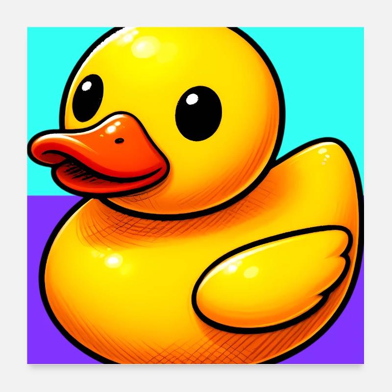 Caneton Canard Canard Canard Poster 60 x 60 cm