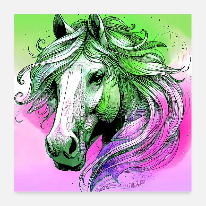 Pferd Poster 60x60 cm