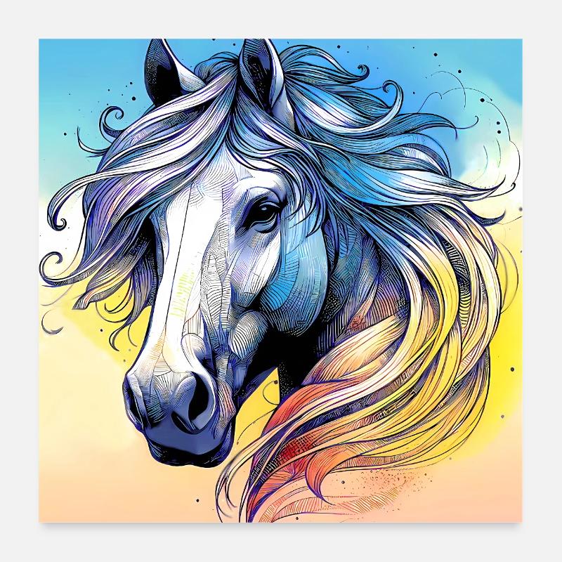 cheval Poster 60 x 60 cm
