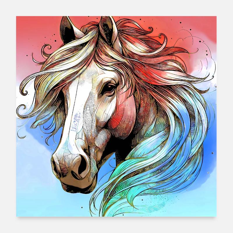 cheval Poster 60 x 60 cm
