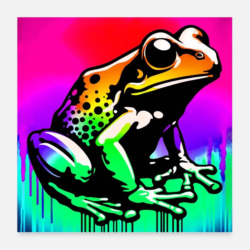 Frosch Poster 60x60 cm