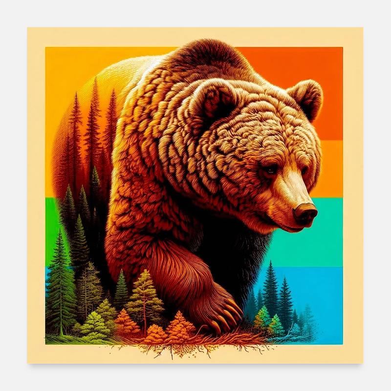bear Poster 24" x 24" (60x60 cm)
