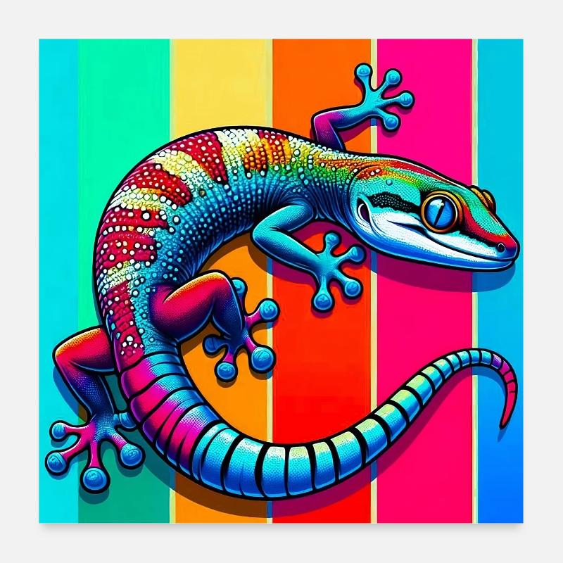 Gecko Poster 24" x 24" (60x60 cm)