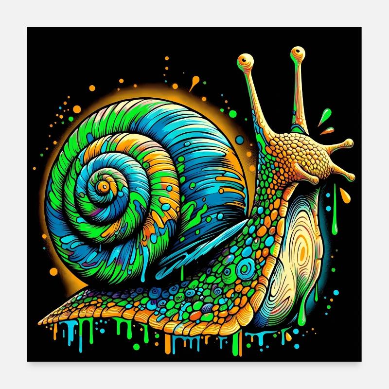 Snail Poster 24" x 24" (60x60 cm)