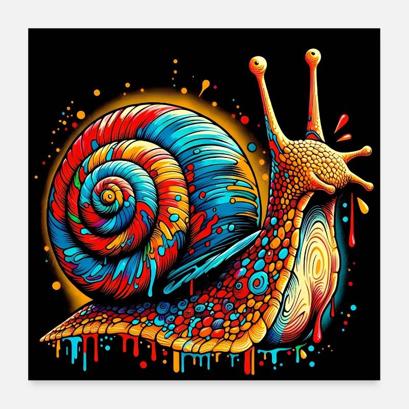 Snail Poster 24" x 24" (60x60 cm)