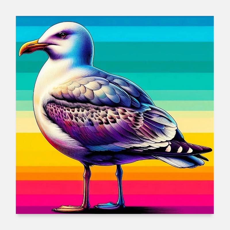 mouette Poster 60 x 60 cm