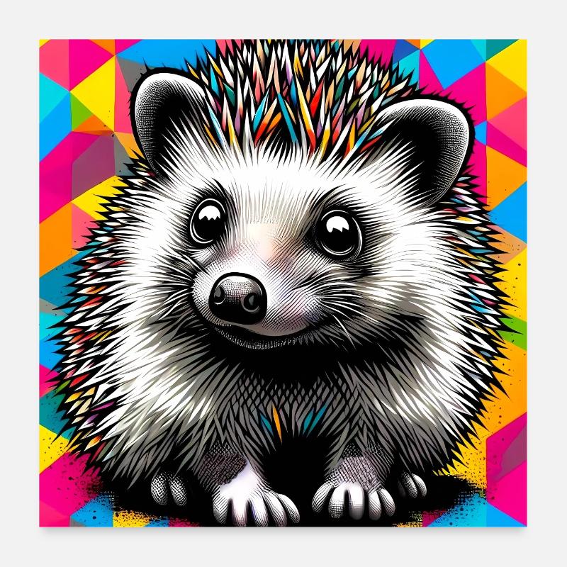 hérisson Poster 60 x 60 cm