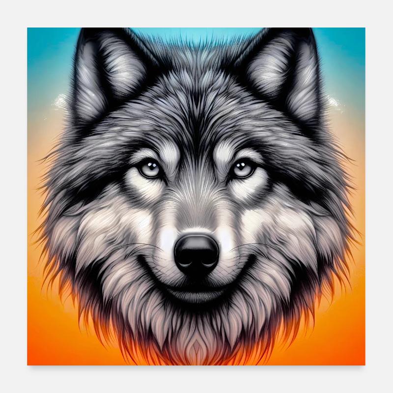 Loup Poster 60 x 60 cm