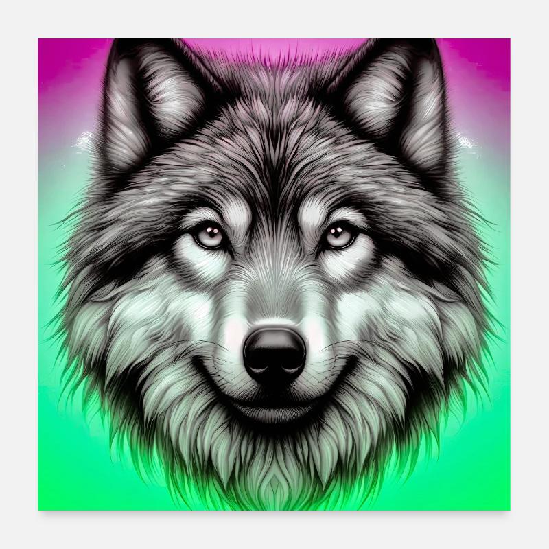 Wolf Poster 24" x 24" (60x60 cm)