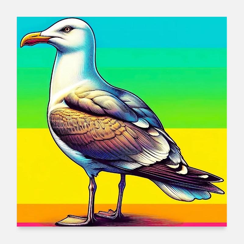 mouette Poster 60 x 60 cm
