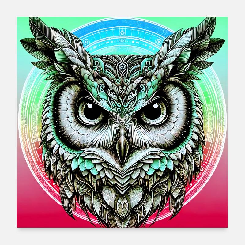 owl Poster 24" x 24" (60x60 cm)