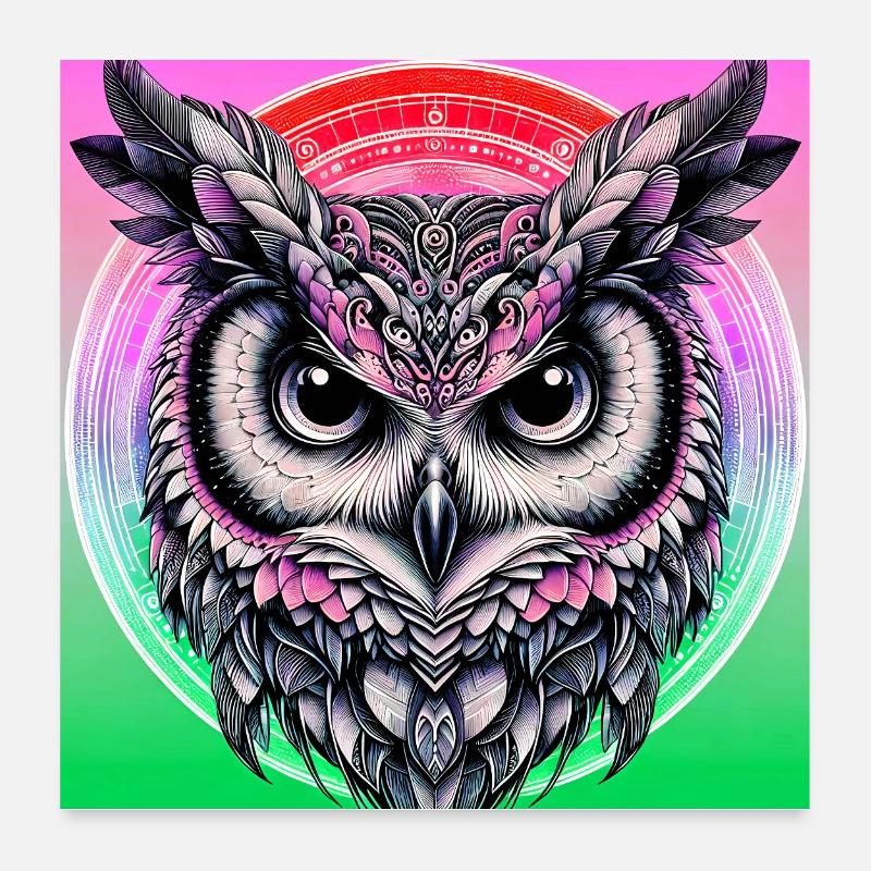 owl Poster 24" x 24" (60x60 cm)