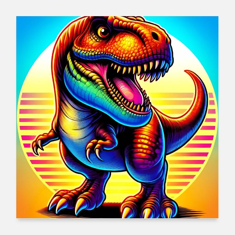 dinosaure Poster 60 x 60 cm