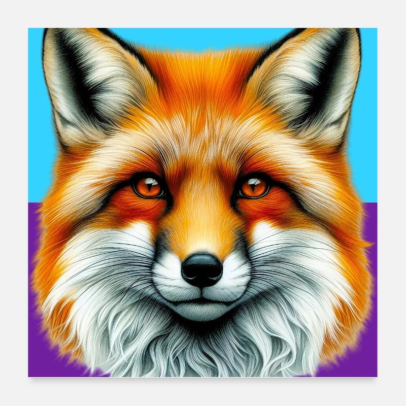fox Poster 24" x 24" (60x60 cm)