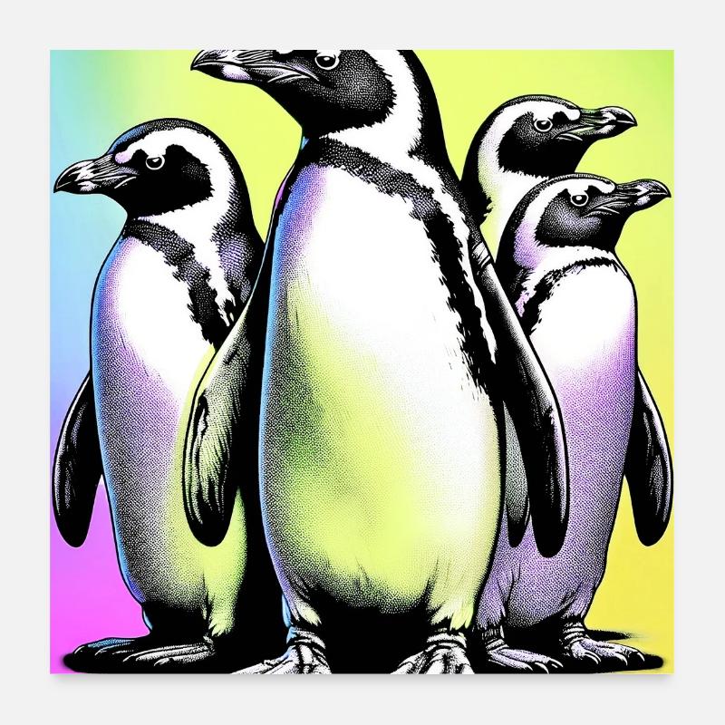 Penguin Penguins Poster 24" x 24" (60x60 cm)