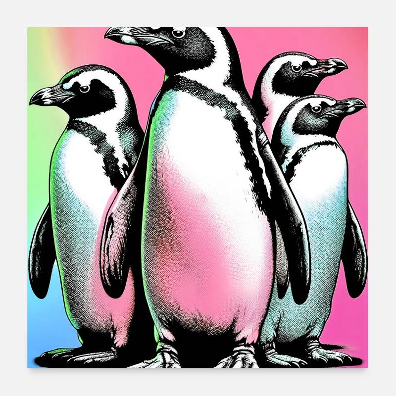 Penguin Penguins Poster 24" x 24" (60x60 cm)