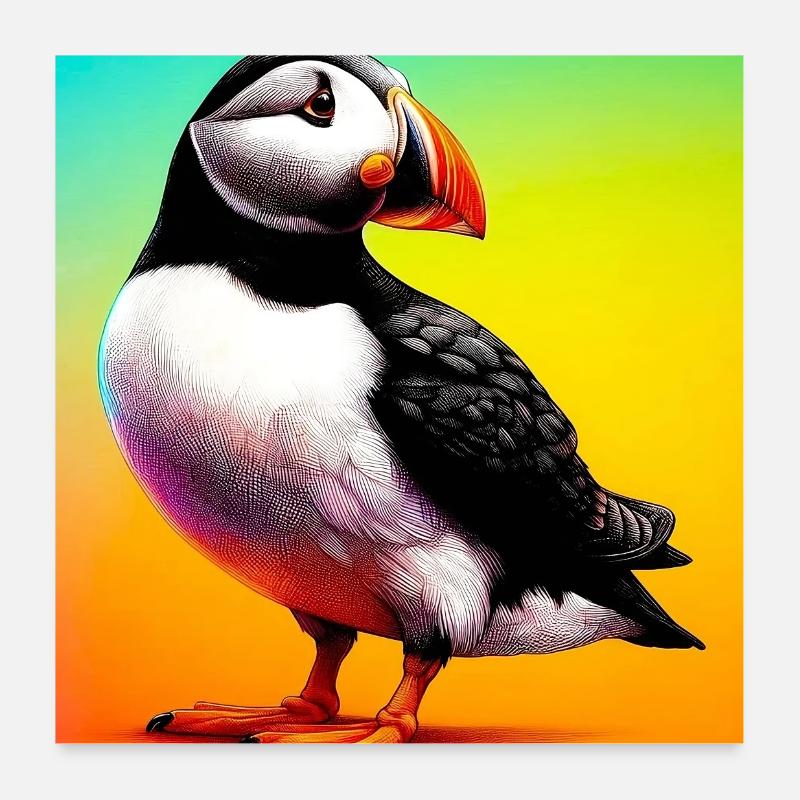 macareux Poster 60 x 60 cm