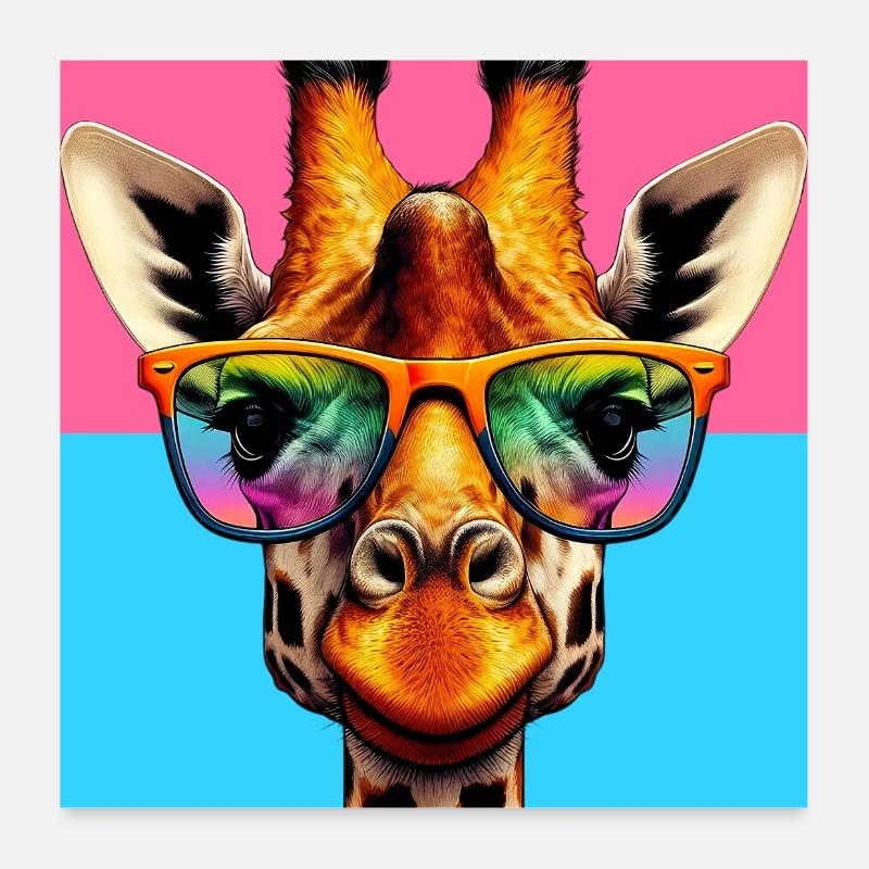 Giraffe Poster 60x60 cm