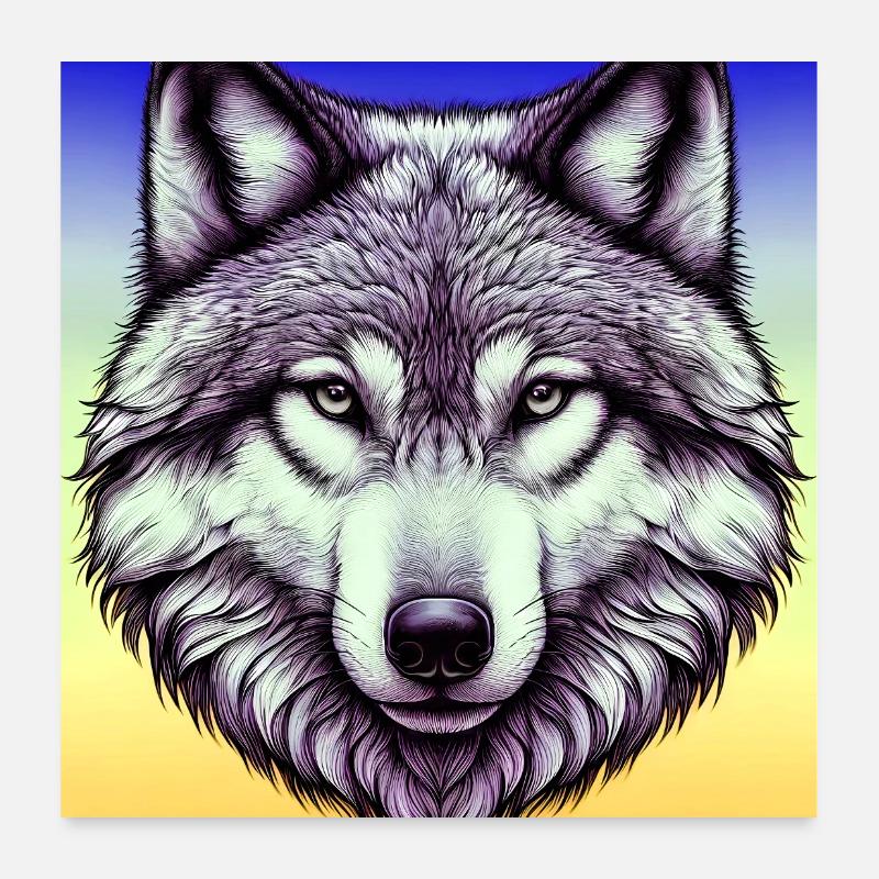 Wolf Poster 60x60 cm